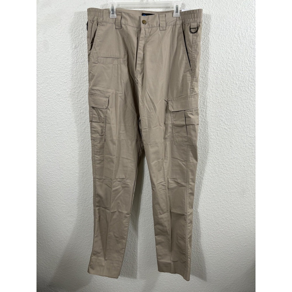 Galls‎ Tac Force Tactical Pants Mens 36 Khaki Ripstop Cargo Unhemmed TR2597
